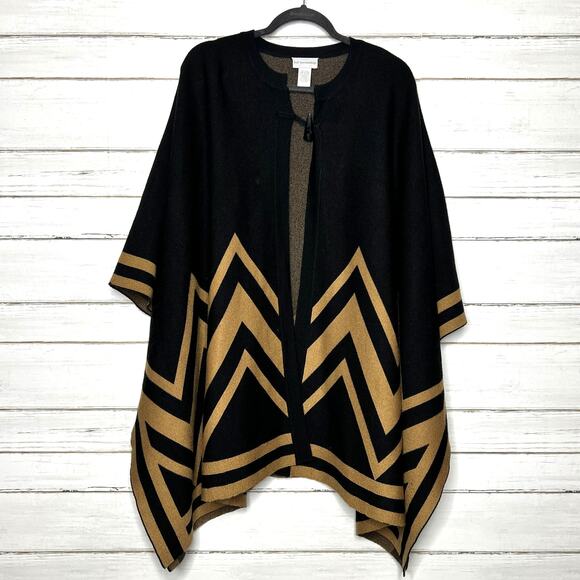 Soft Surroundings Wool Blend Knit Shawl Sweater Size Medium - Picture 1 of 7